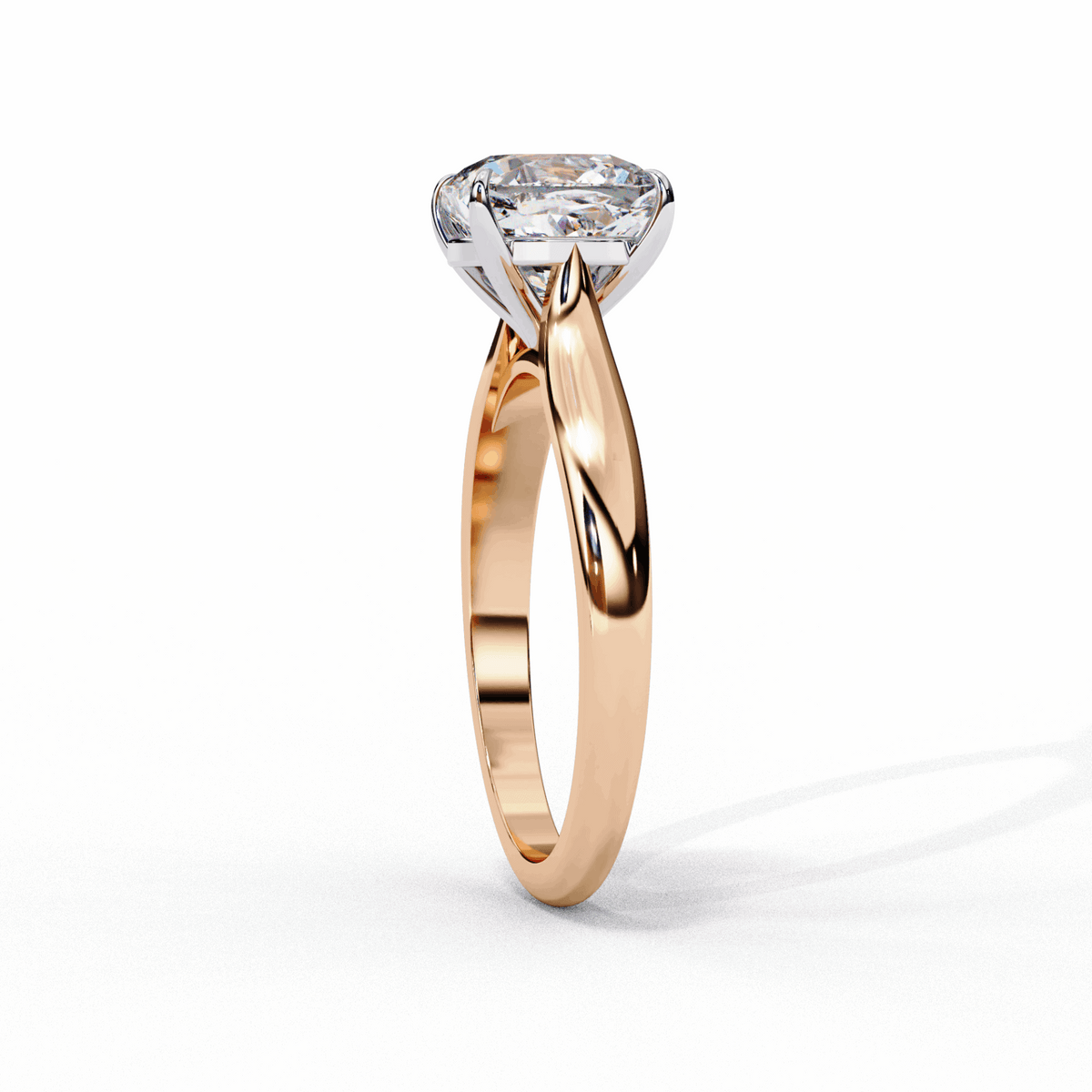 2.75 Carat Cushion Classic Solitaire Ring in Moissanite | House of Estara