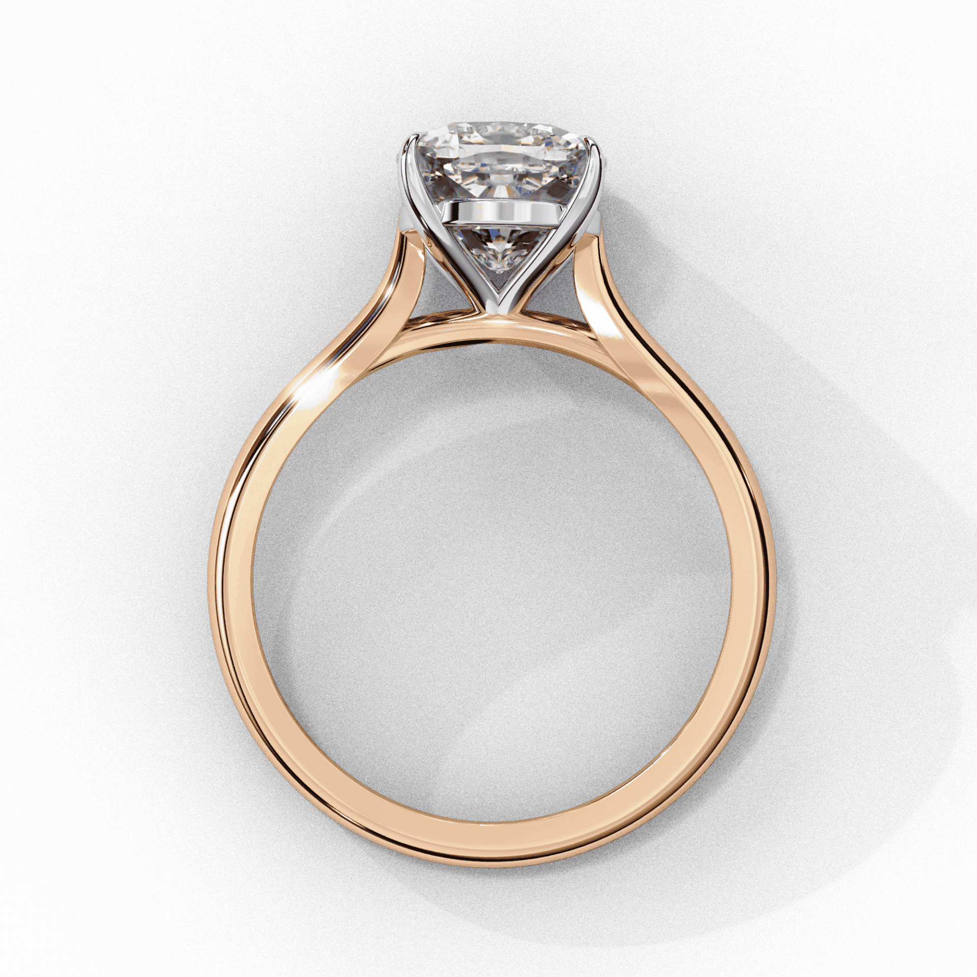 2.75 Carat Cushion Classic Solitaire Ring in Moissanite | House of Estara