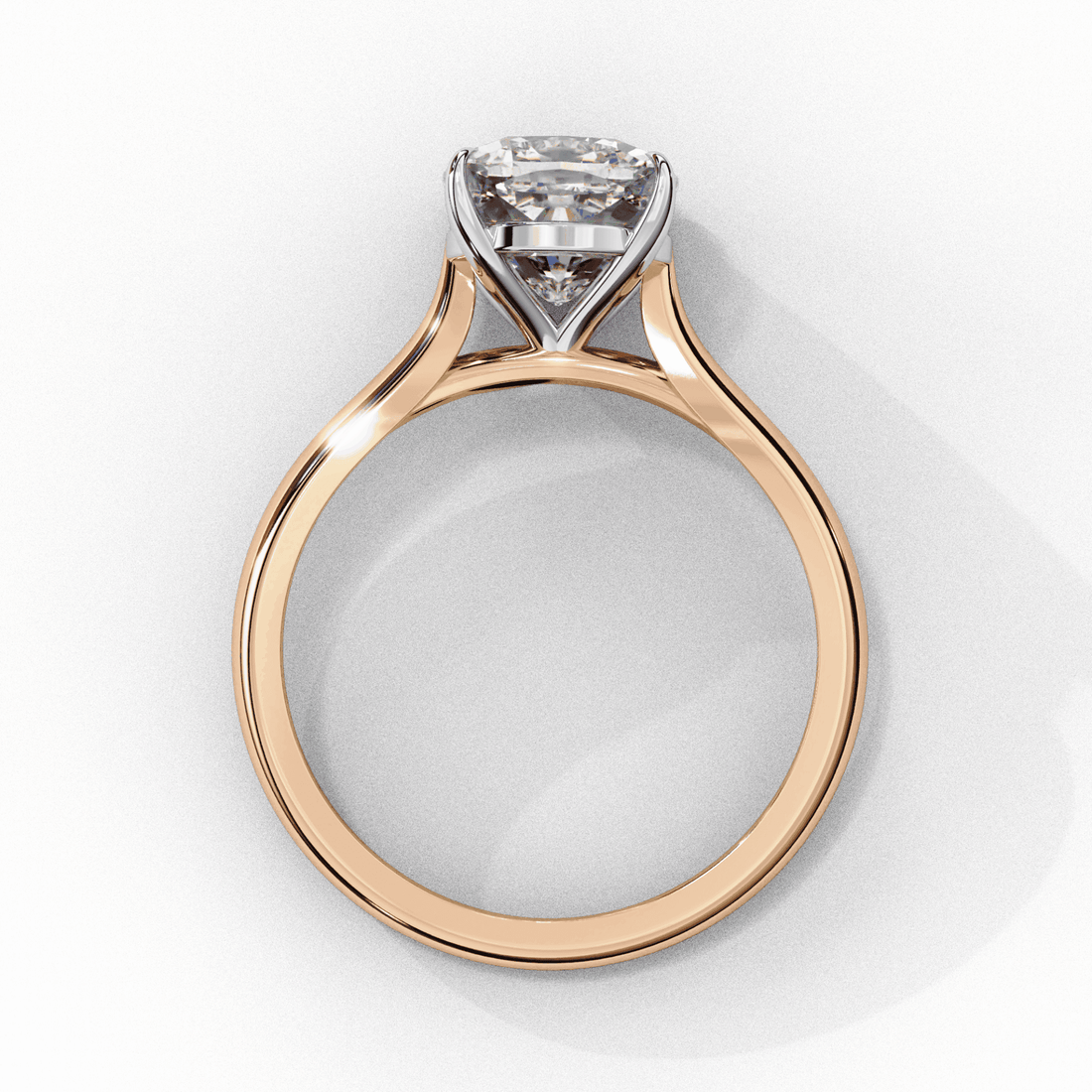 2.75 Carat Cushion Classic Solitaire Ring in Moissanite | House of Estara