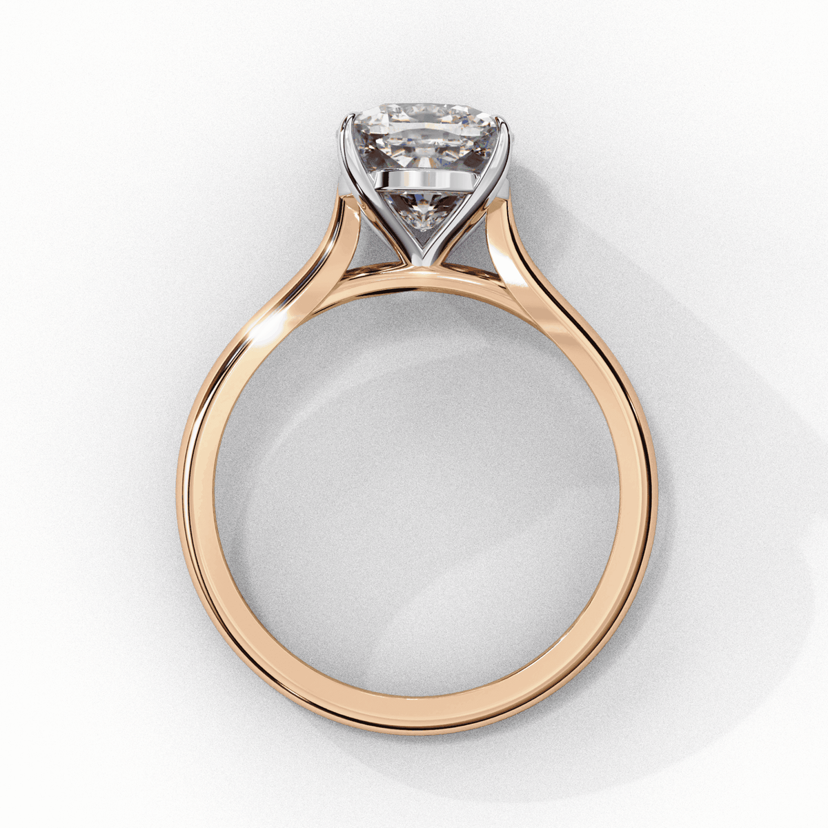 2.75 Carat Cushion Classic Solitaire Ring in Moissanite | House of Estara
