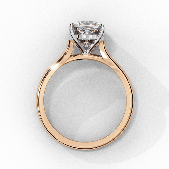 2.75 Carat Cushion Classic Solitaire Ring in Moissanite | House of Estara
