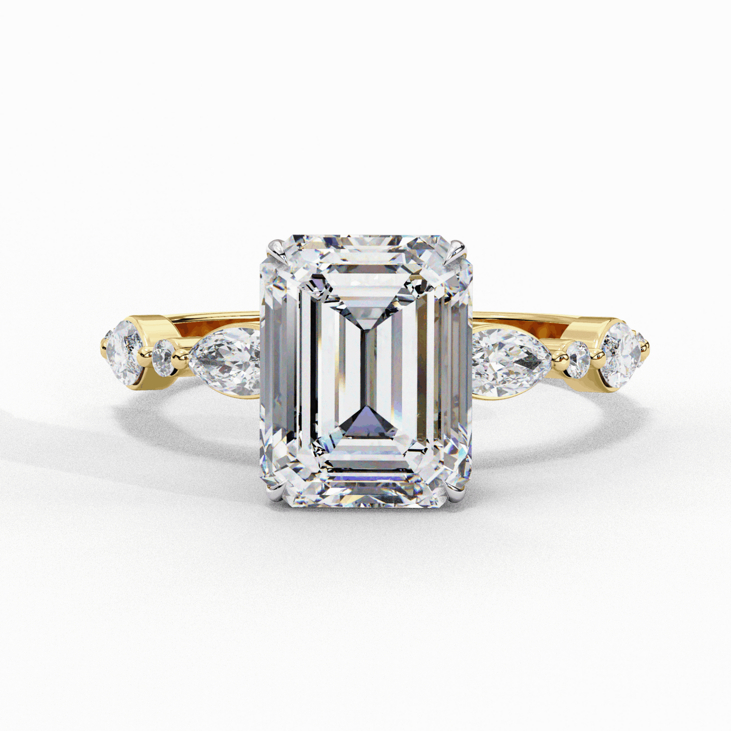 2.5 Carat Emerald Endless Love Solitaire Ring in Moissanite | House of Estara