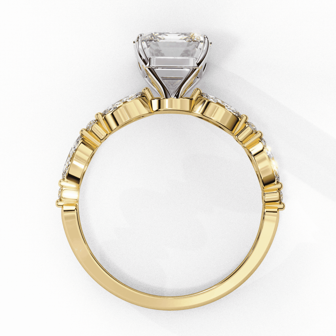 2.5 Carat Emerald Endless Love Solitaire Ring in Moissanite | House of Estara