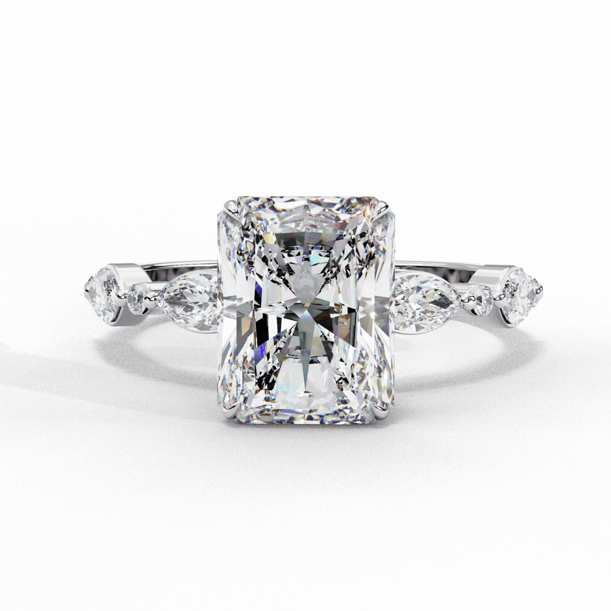 3 Carat Radiant Endless Love Solitaire Ring in Moissanite | House of Estara