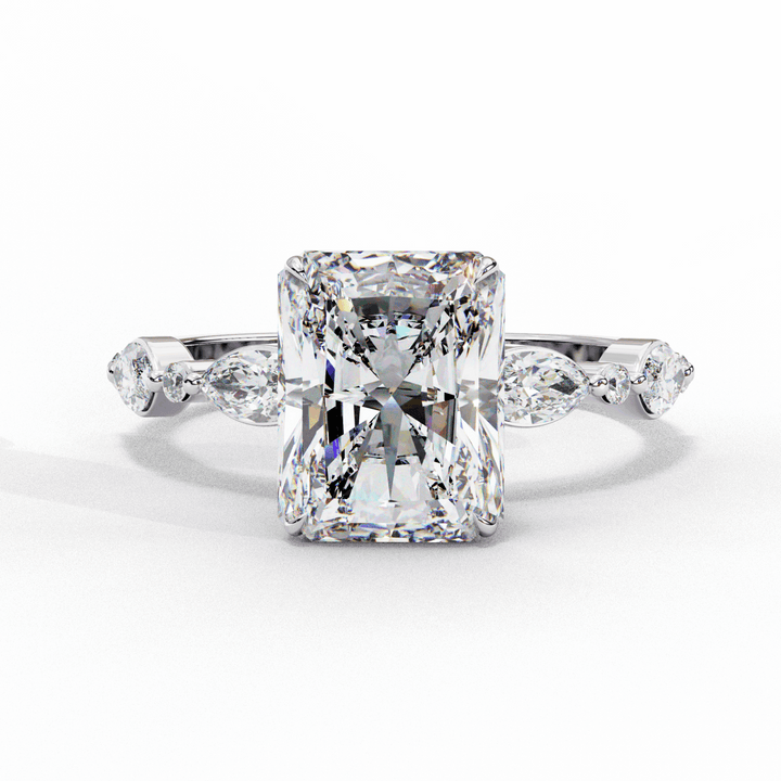 3 Carat Radiant Endless Love Solitaire Ring in Moissanite | House of Estara
