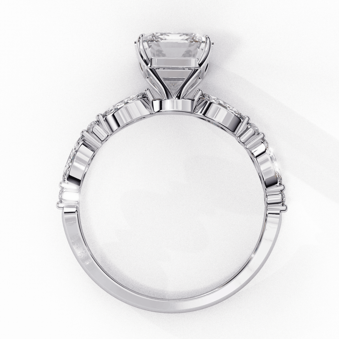3 Carat Radiant Endless Love Solitaire Ring in Moissanite | House of Estara