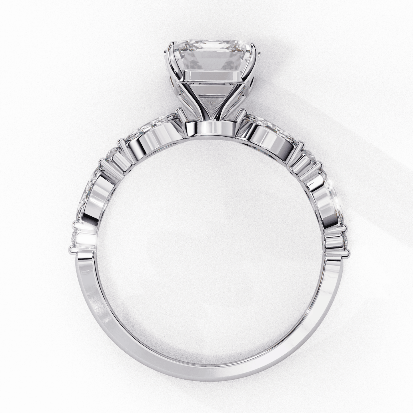 3 Carat Radiant Endless Love Solitaire Ring in Moissanite | House of Estara