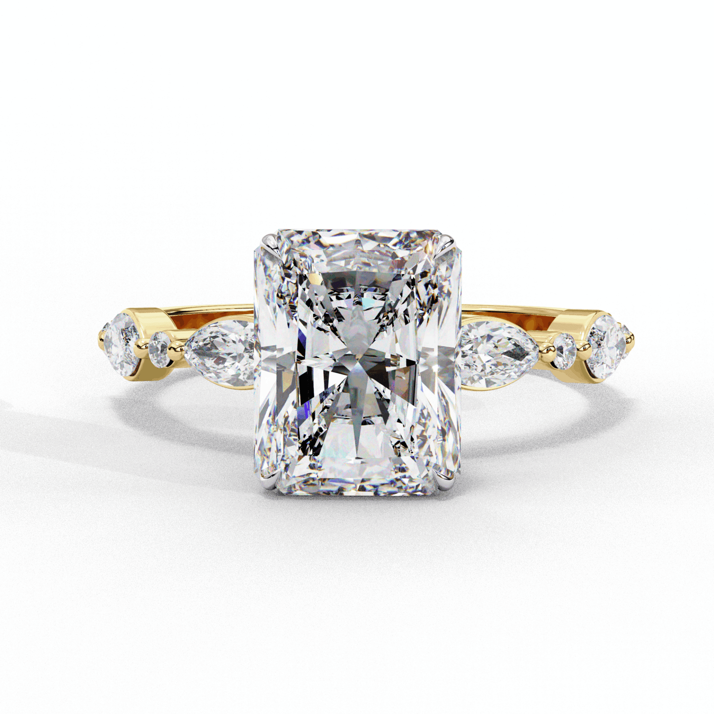 3 Carat Radiant Endless Love Solitaire Ring in Moissanite | House of Estara