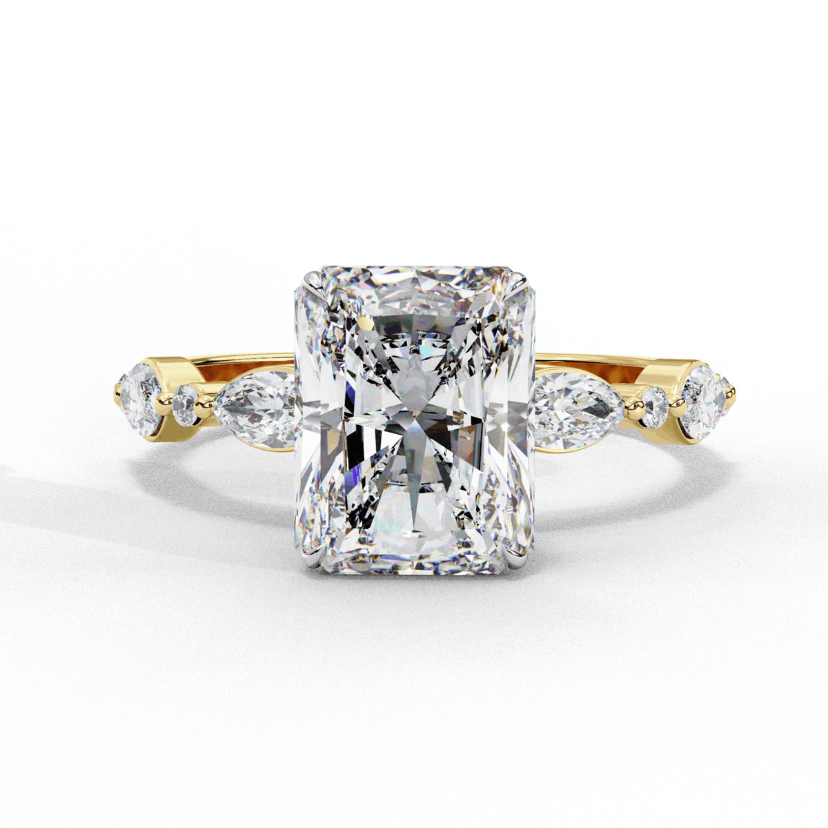 3 Carat Radiant Endless Love Solitaire Ring in Moissanite | House of Estara