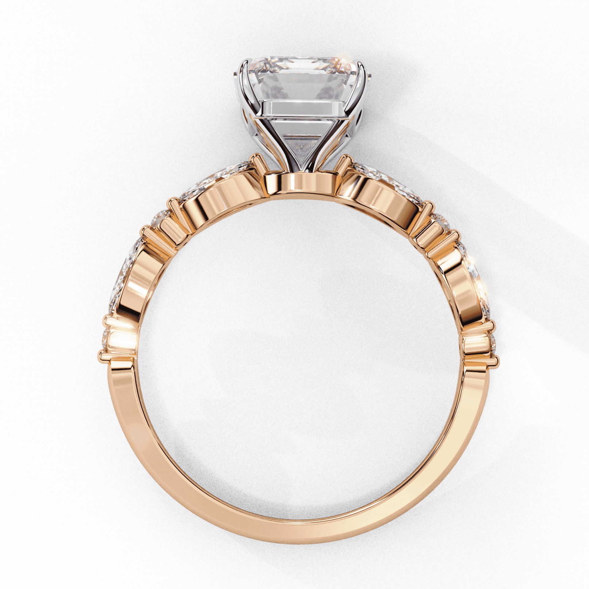 3 Carat Radiant Endless Love Solitaire Ring in Moissanite | House of Estara