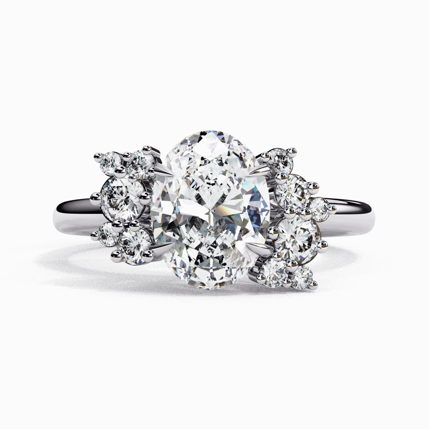 1.25 Carat Oval Classic Solitaire Forever Band in Moissanite | House of Estara