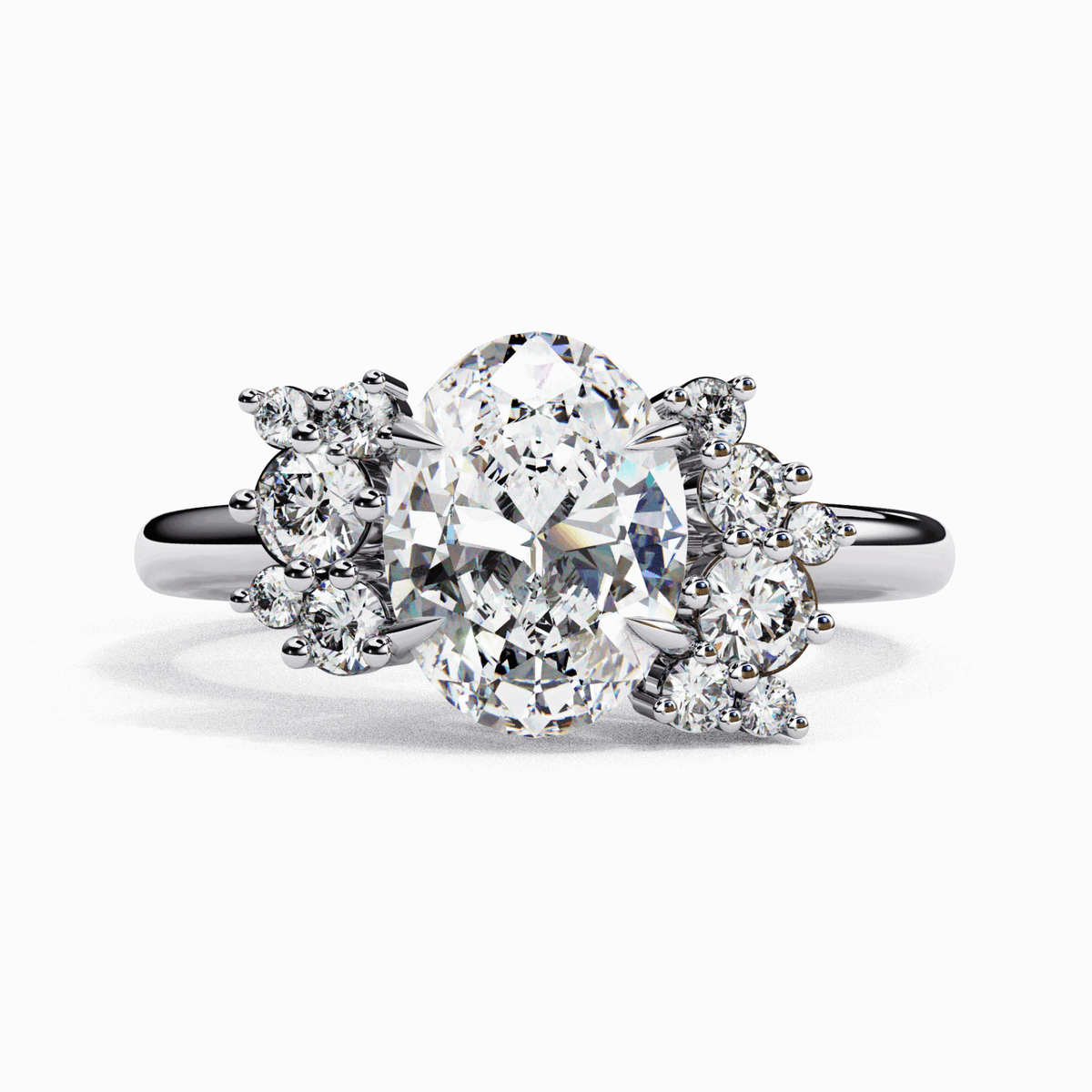 1.25 Carat Oval Classic Solitaire Forever Band in Moissanite | House of Estara