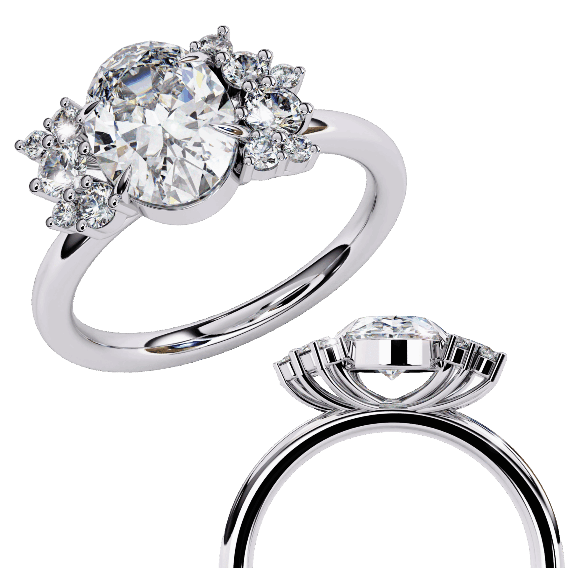1.25 Carat Oval Classic Solitaire Forever Band in Moissanite | House of Estara