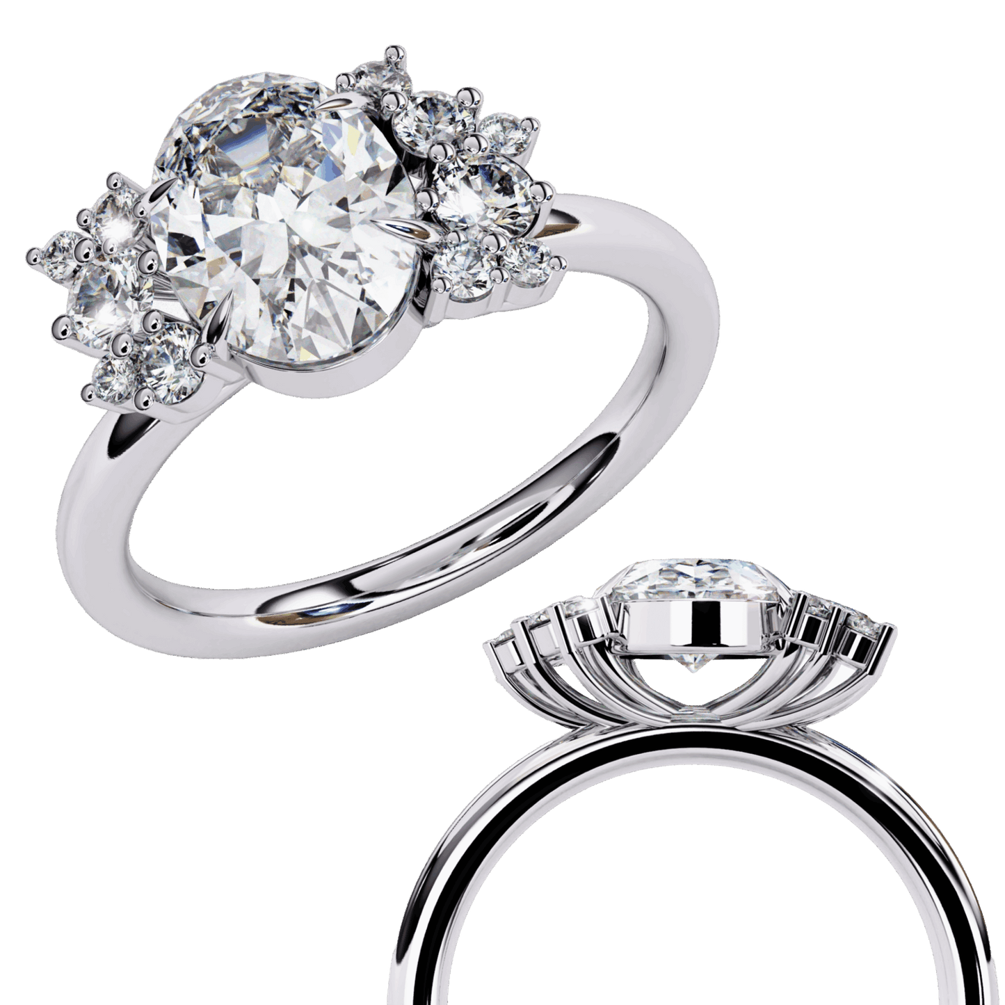 1.25 Carat Oval Classic Solitaire Forever Band in Moissanite | House of Estara