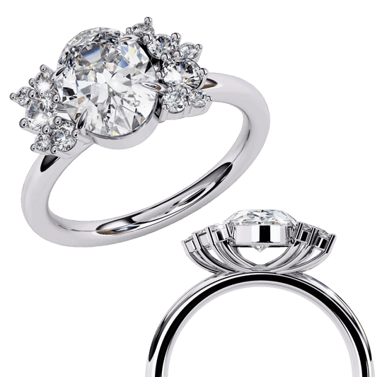 1.25 Carat Oval Classic Solitaire Forever Band in Moissanite | House of Estara
