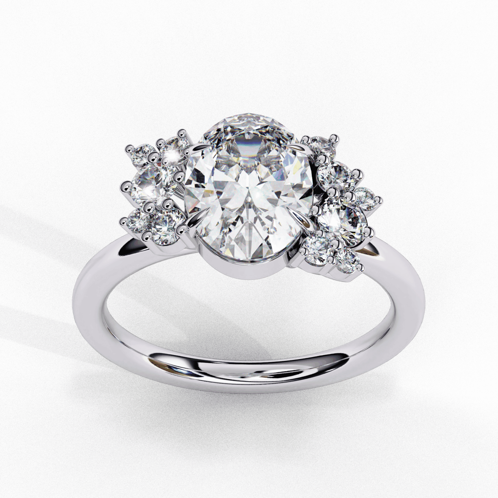 1.25 Carat Oval Classic Solitaire Forever Band in Moissanite | House of Estara