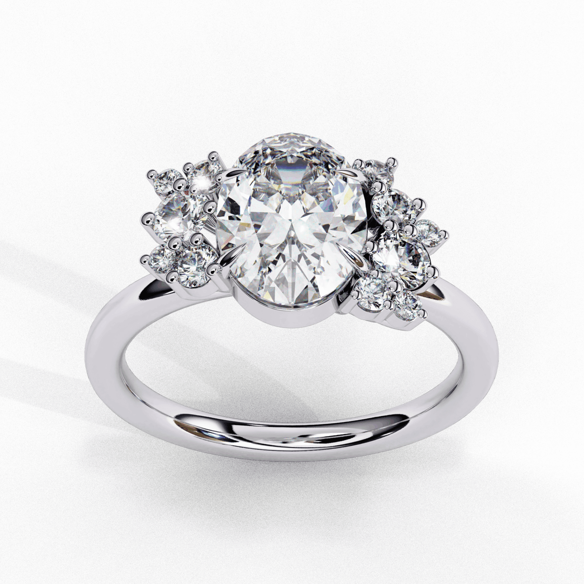 1.25 Carat Oval Classic Solitaire Forever Band in Moissanite | House of Estara