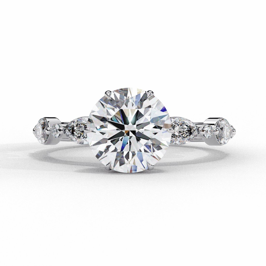 2.75 Carat Round Endless Love Solitaire Ring in Moissanite | House of Estara