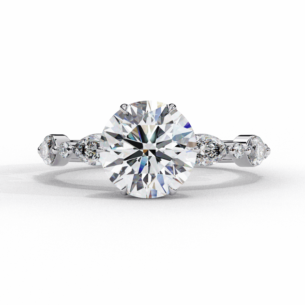 2.75 Carat Round Endless Love Solitaire Ring in Moissanite | House of Estara