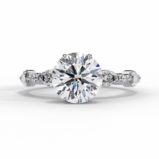 2.75 Carat Round Endless Love Solitaire Ring in Moissanite | House of Estara