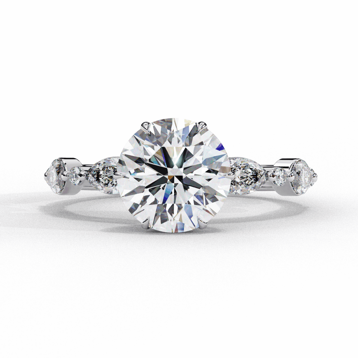 2.75 Carat Round Endless Love Solitaire Ring in Moissanite | House of Estara