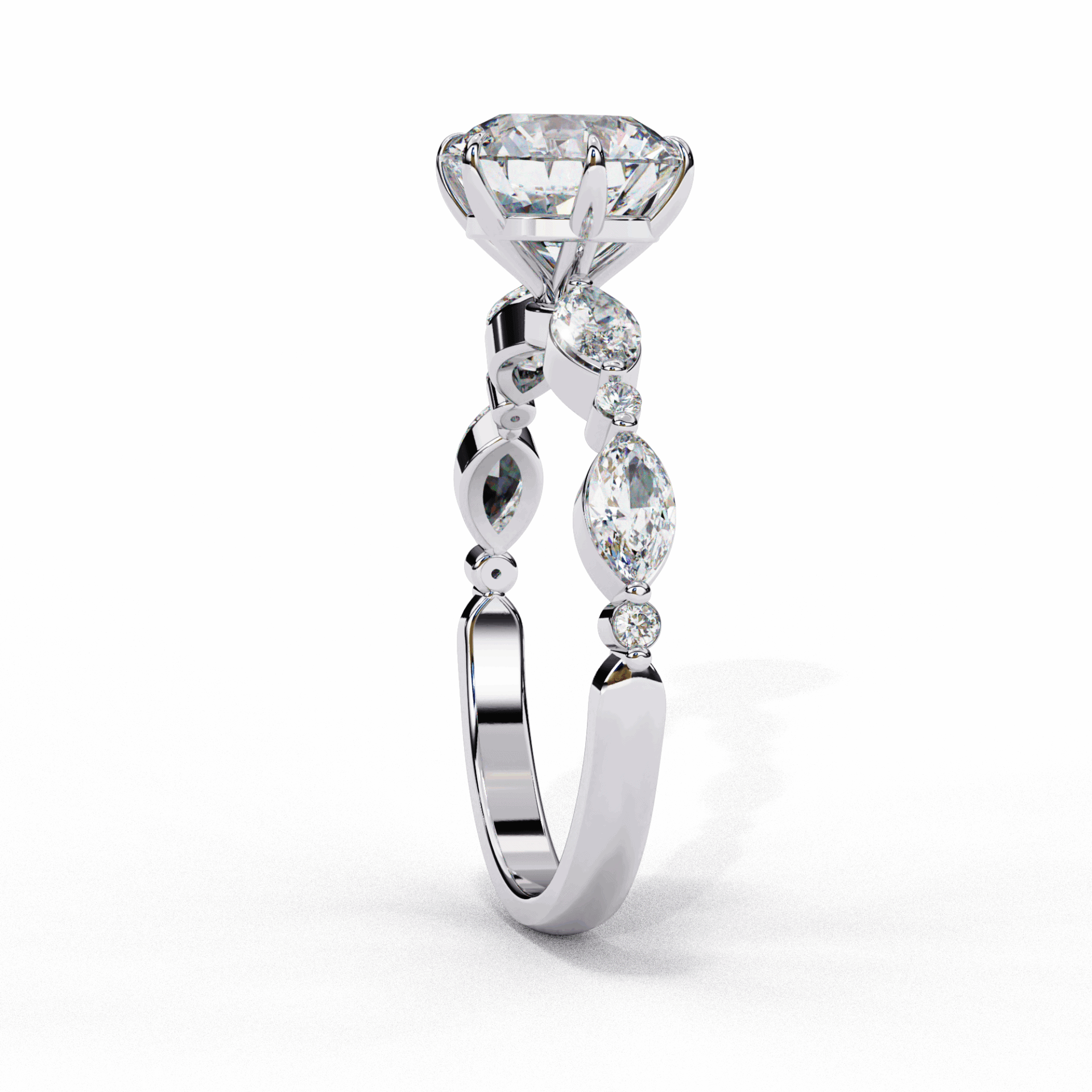 2.75 Carat Round Endless Love Solitaire Ring in Moissanite | House of Estara