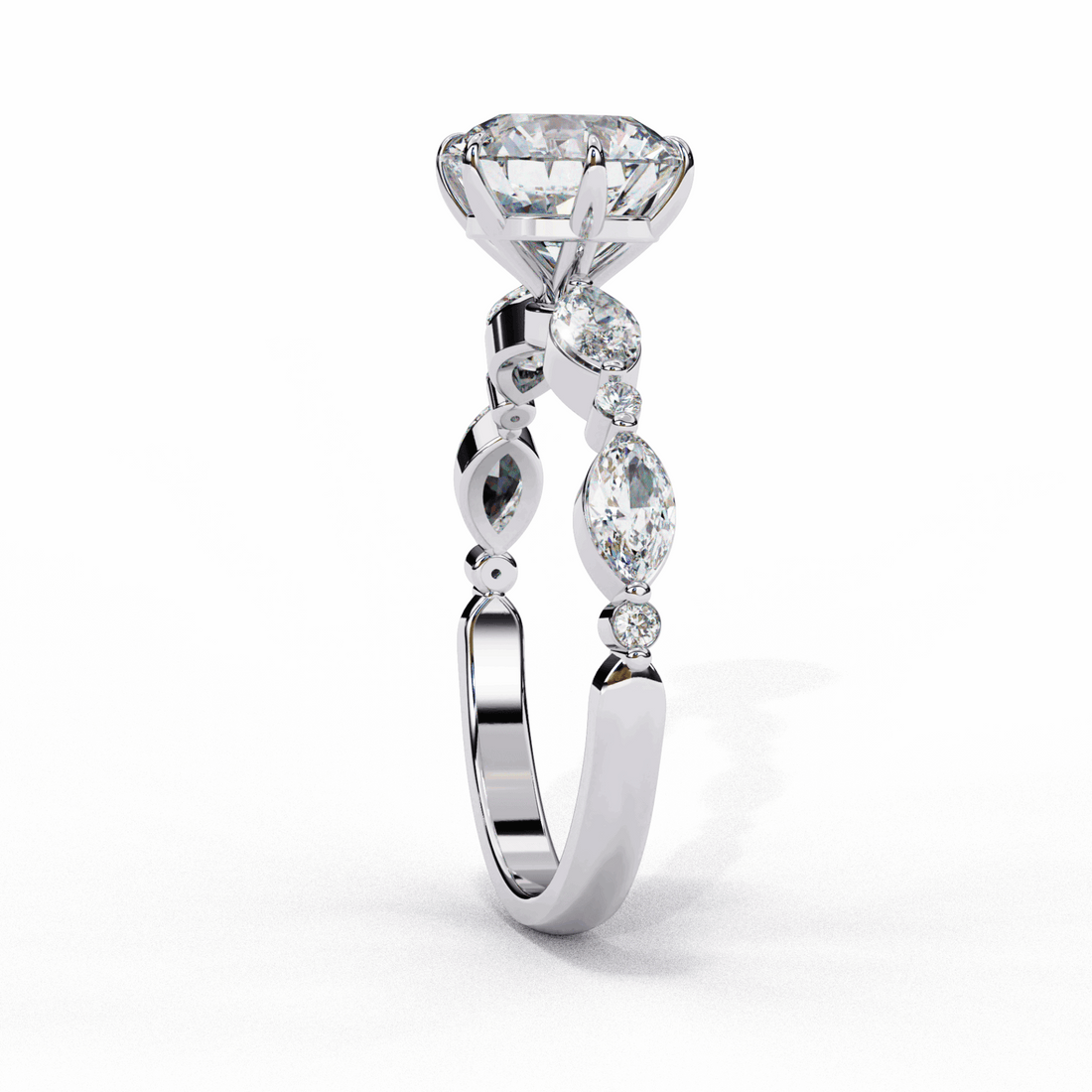 2.75 Carat Round Endless Love Solitaire Ring in Moissanite | House of Estara