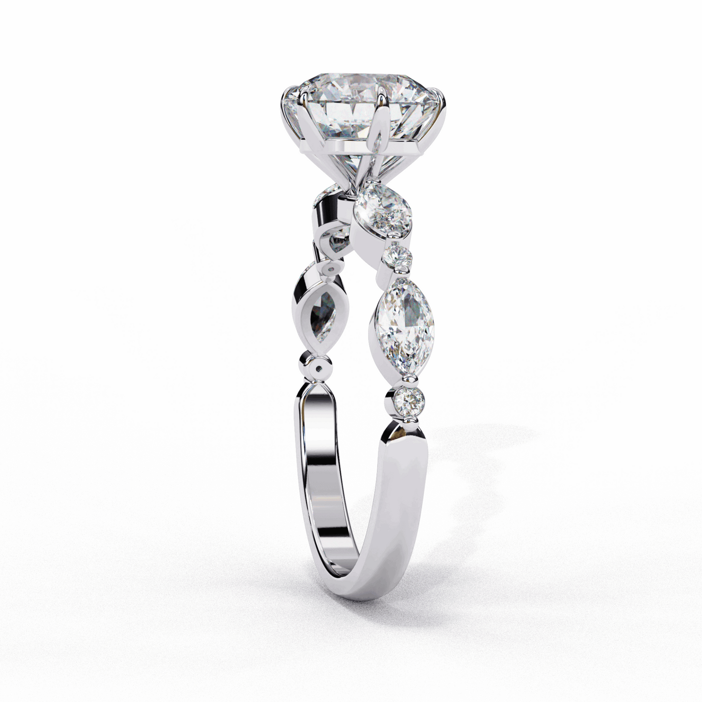 2.75 Carat Round Endless Love Solitaire Ring in Moissanite | House of Estara