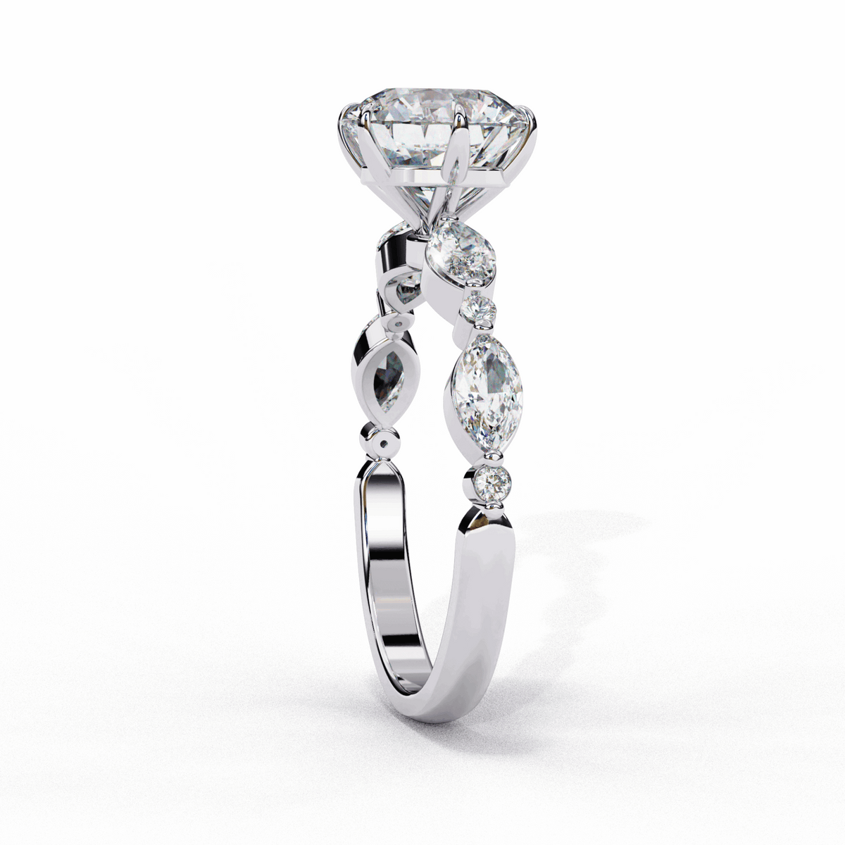 2.75 Carat Round Endless Love Solitaire Ring in Moissanite | House of Estara