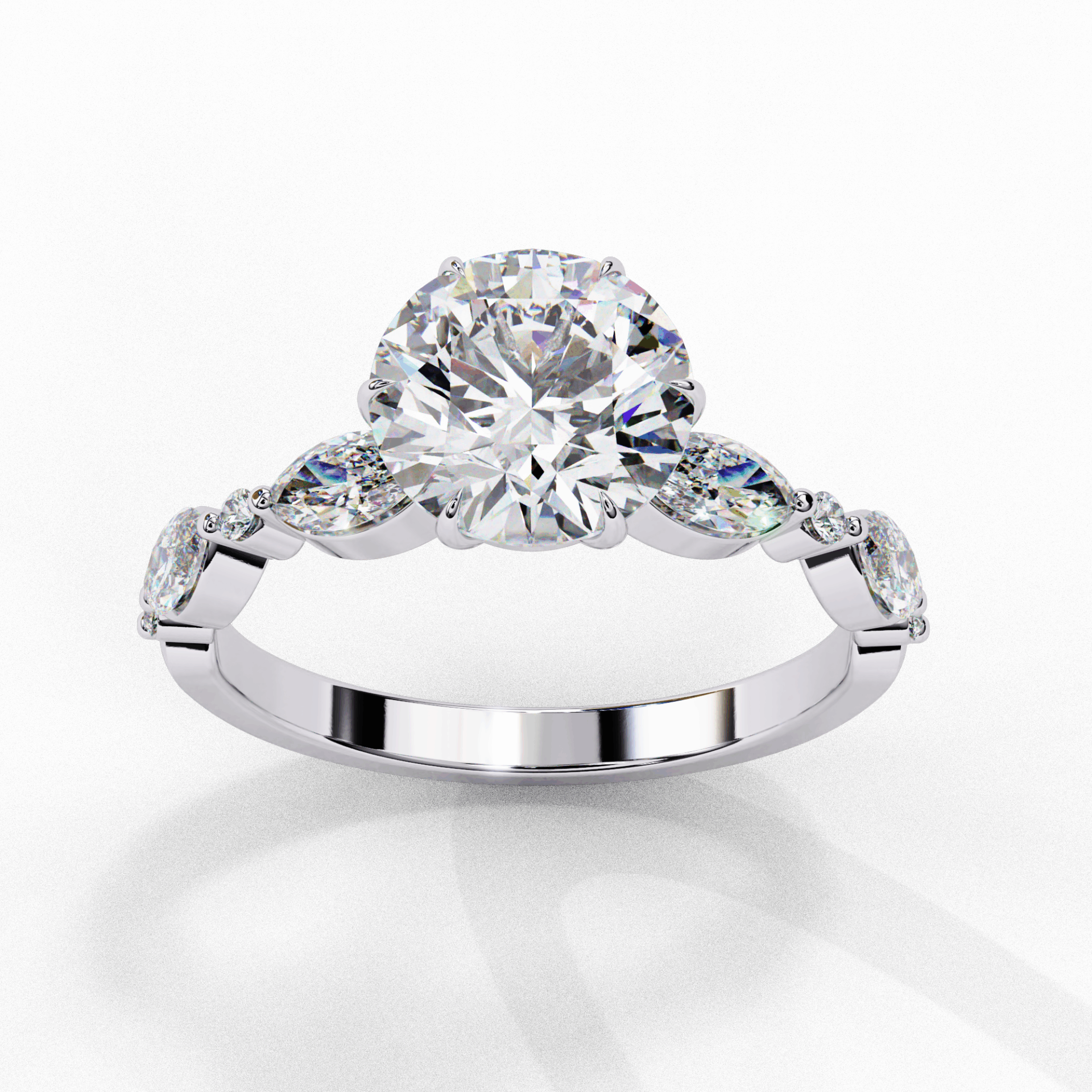 2.75 Carat Round Endless Love Solitaire Ring in Moissanite | House of Estara