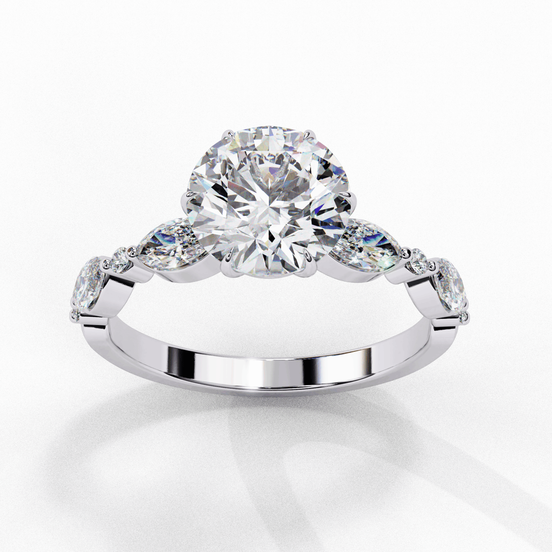 2.75 Carat Round Endless Love Solitaire Ring in Moissanite | House of Estara