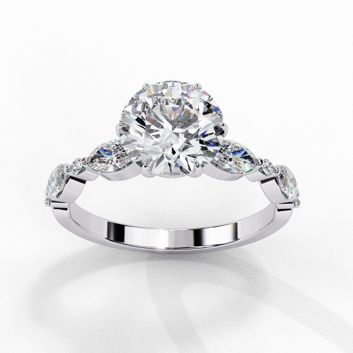 2.75 Carat Round Endless Love Solitaire Ring in Moissanite | House of Estara