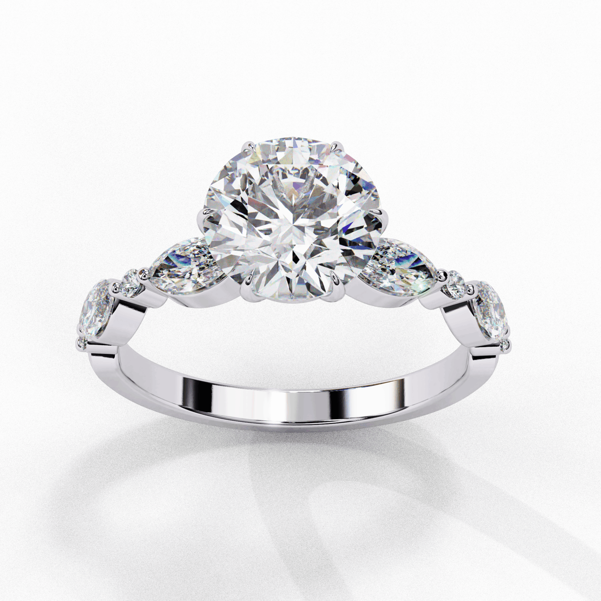 2.75 Carat Round Endless Love Solitaire Ring in Moissanite | House of Estara