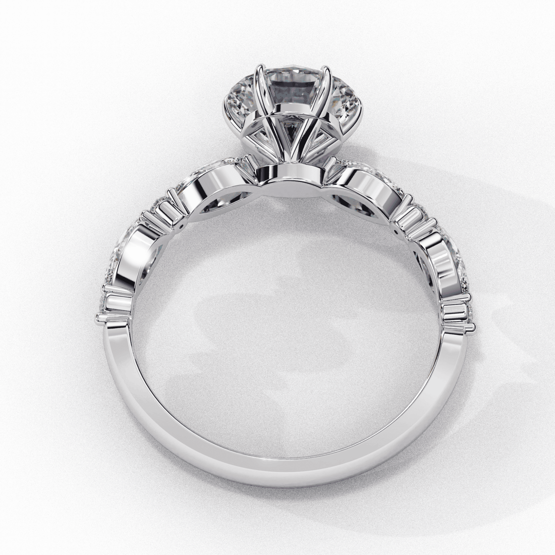 2.75 Carat Round Endless Love Solitaire Ring in Moissanite | House of Estara
