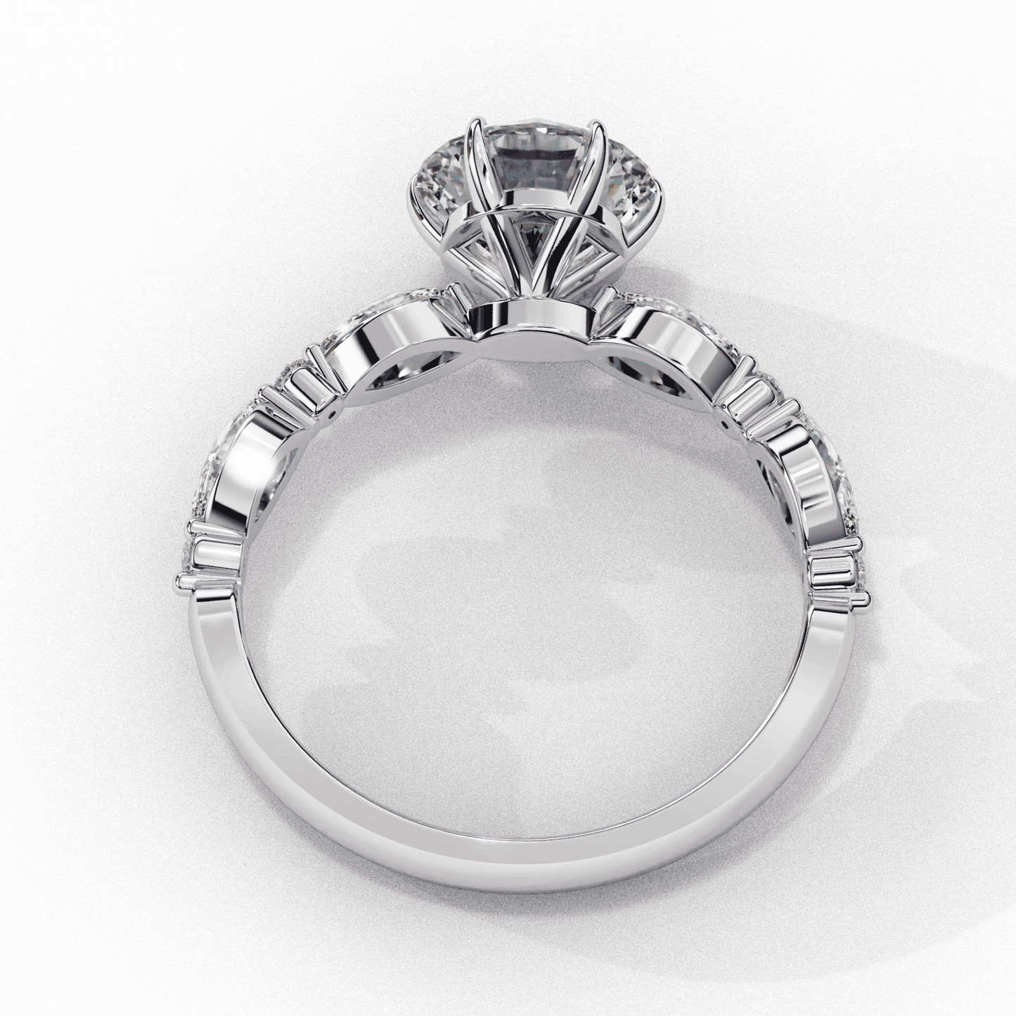 2.75 Carat Round Endless Love Solitaire Ring in Moissanite | House of Estara