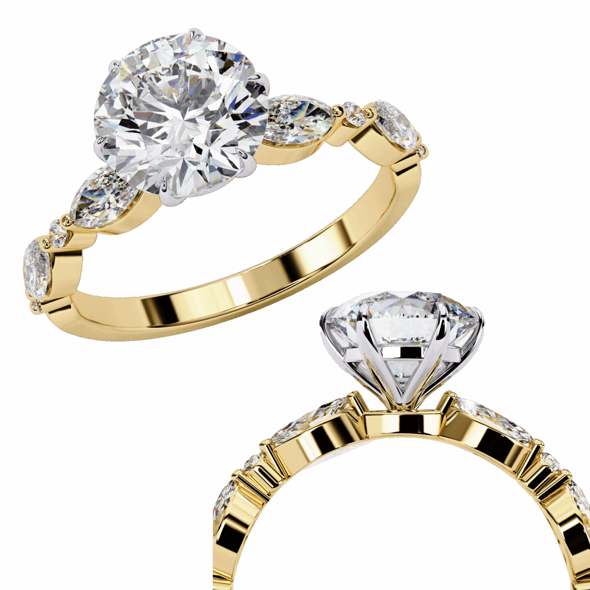 2.75 Carat Round Endless Love Solitaire Ring in Moissanite | House of Estara