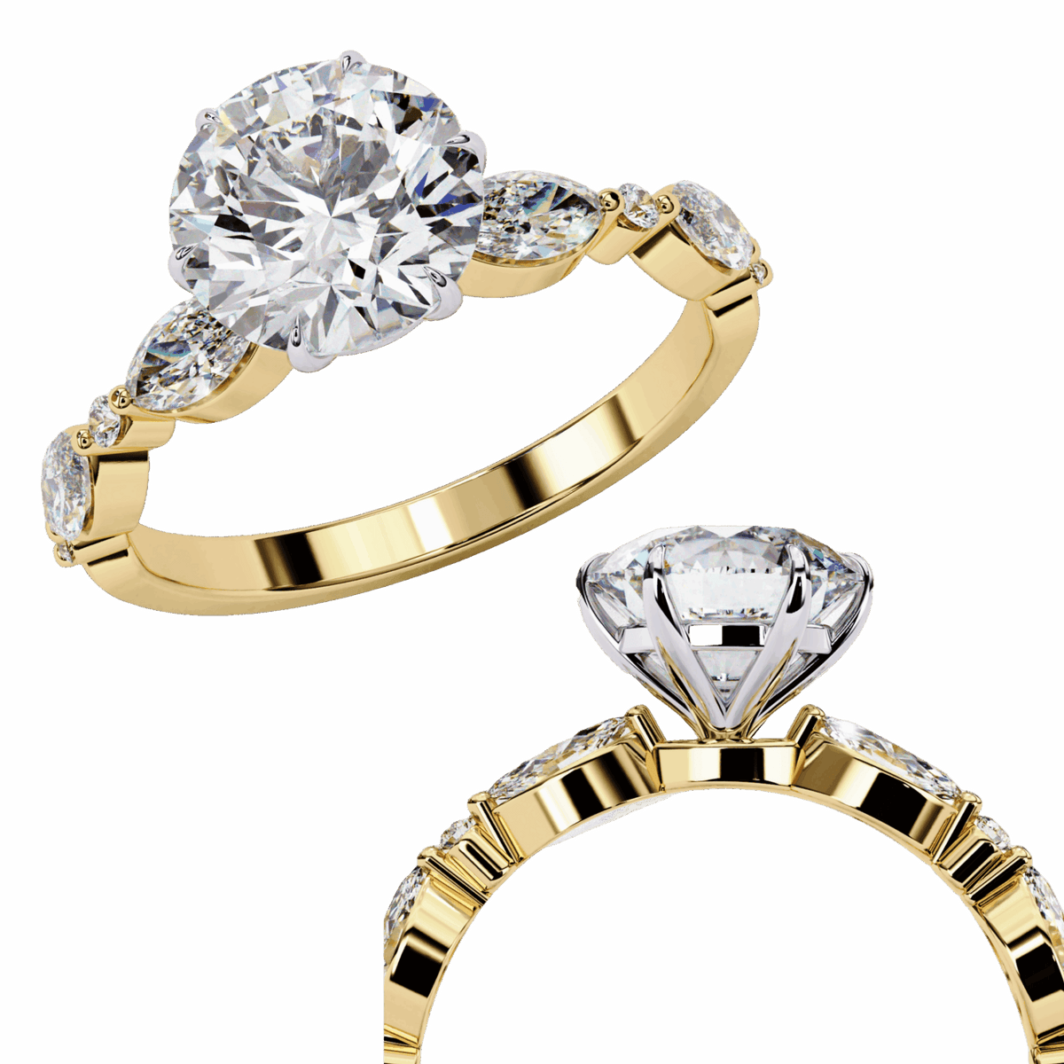 2.75 Carat Round Endless Love Solitaire Ring in Moissanite | House of Estara