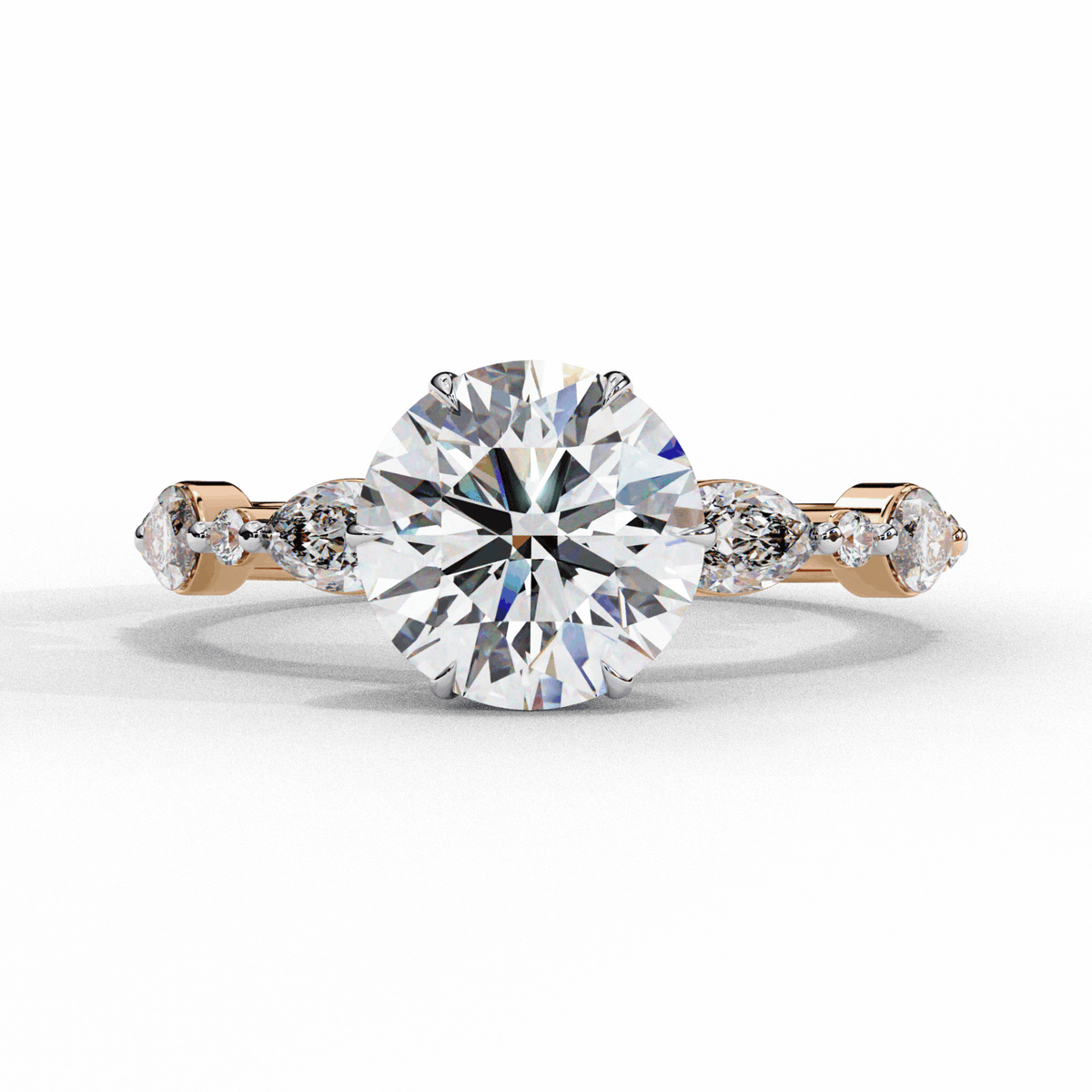2.75 Carat Round Endless Love Solitaire Ring in Moissanite | House of Estara