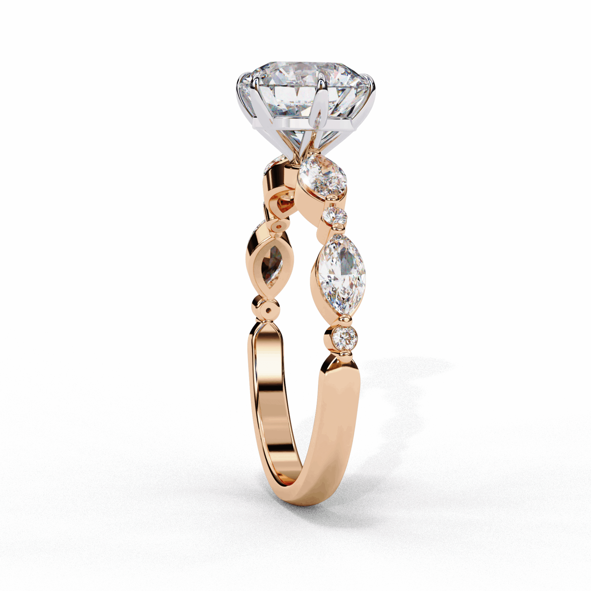 2.75 Carat Round Endless Love Solitaire Ring in Moissanite | House of Estara