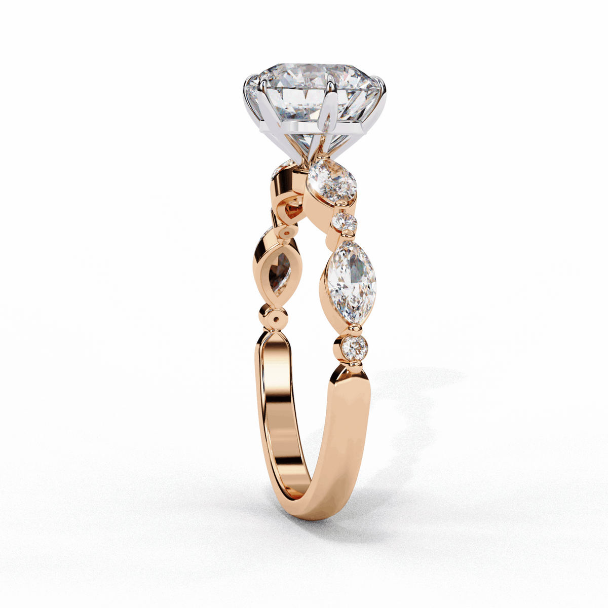 2.75 Carat Round Endless Love Solitaire Ring in Moissanite | House of Estara