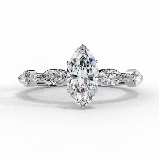 1.75 Carat Marquise Endless Love Solitaire Ring in Moissanite | House of Estara