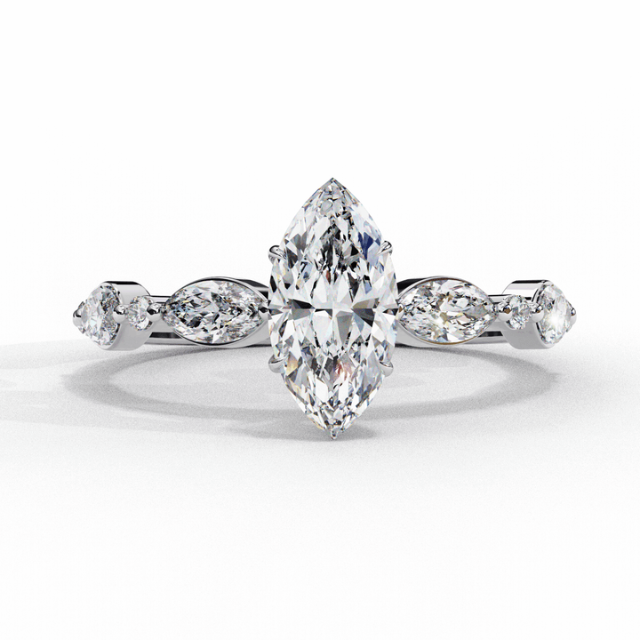 1.75 Carat Marquise Endless Love Solitaire Ring in Moissanite | House of Estara