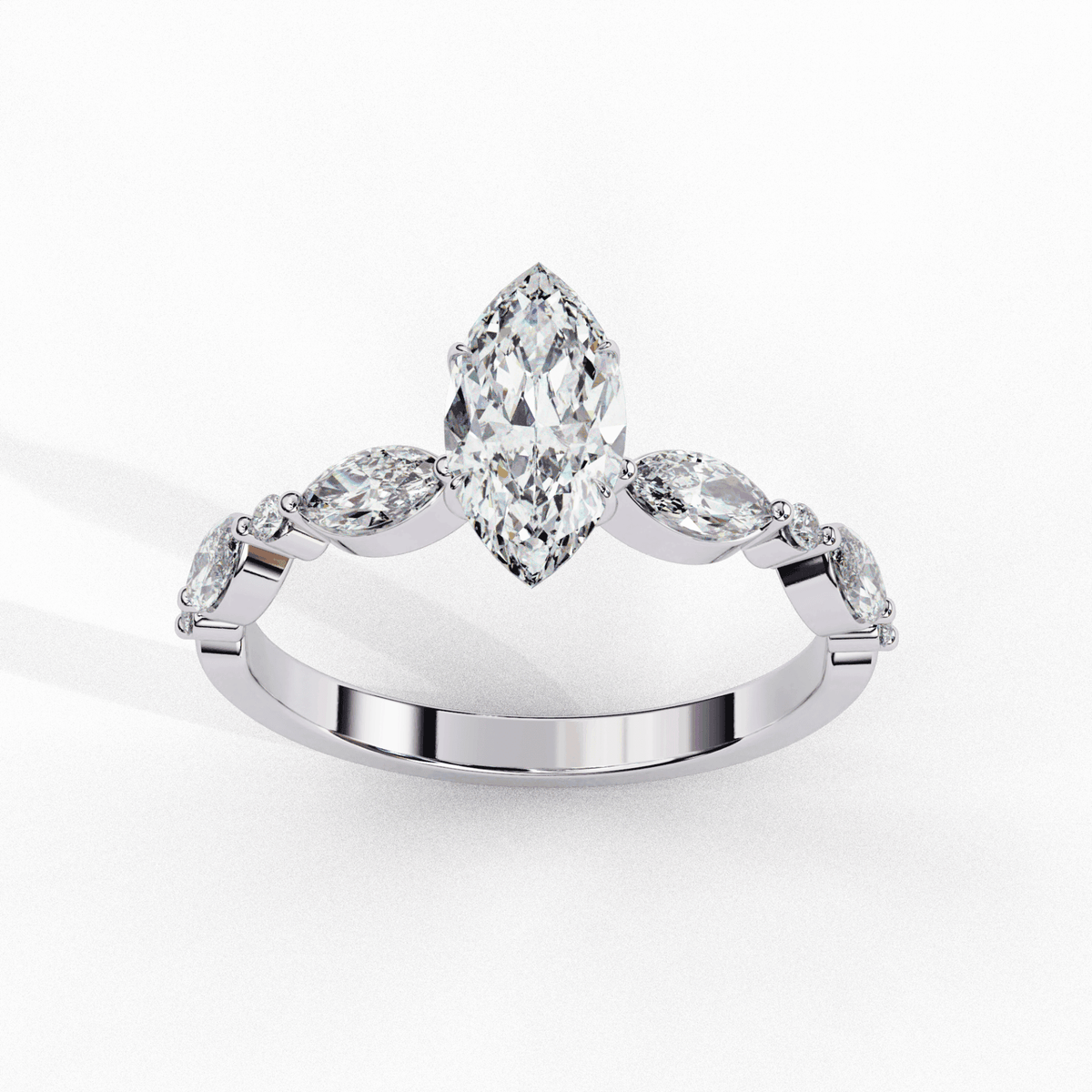 1.75 Carat Marquise Endless Love Solitaire Ring in Moissanite | House of Estara