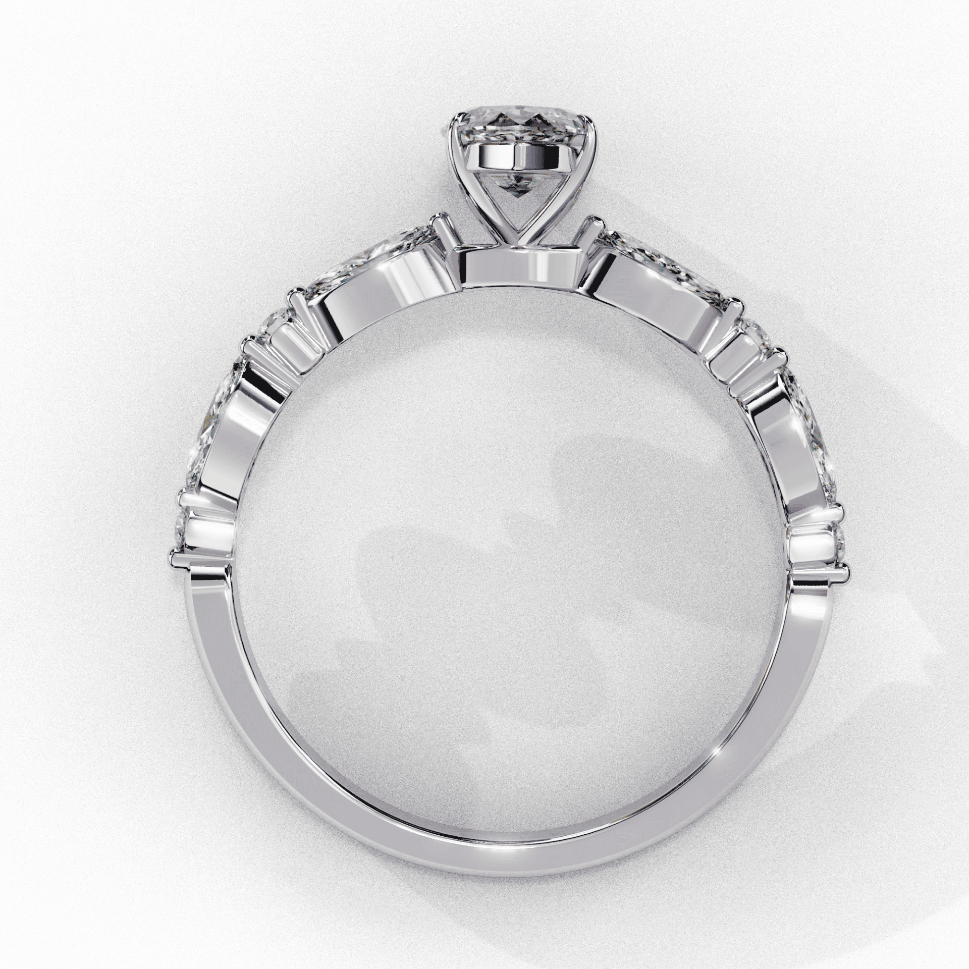 1.75 Carat Marquise Endless Love Solitaire Ring in Moissanite | House of Estara