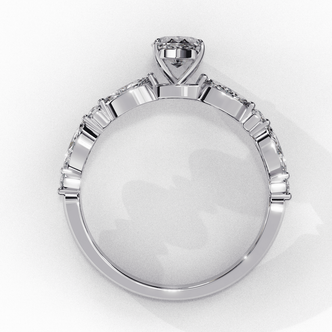 1.75 Carat Marquise Endless Love Solitaire Ring in Moissanite | House of Estara