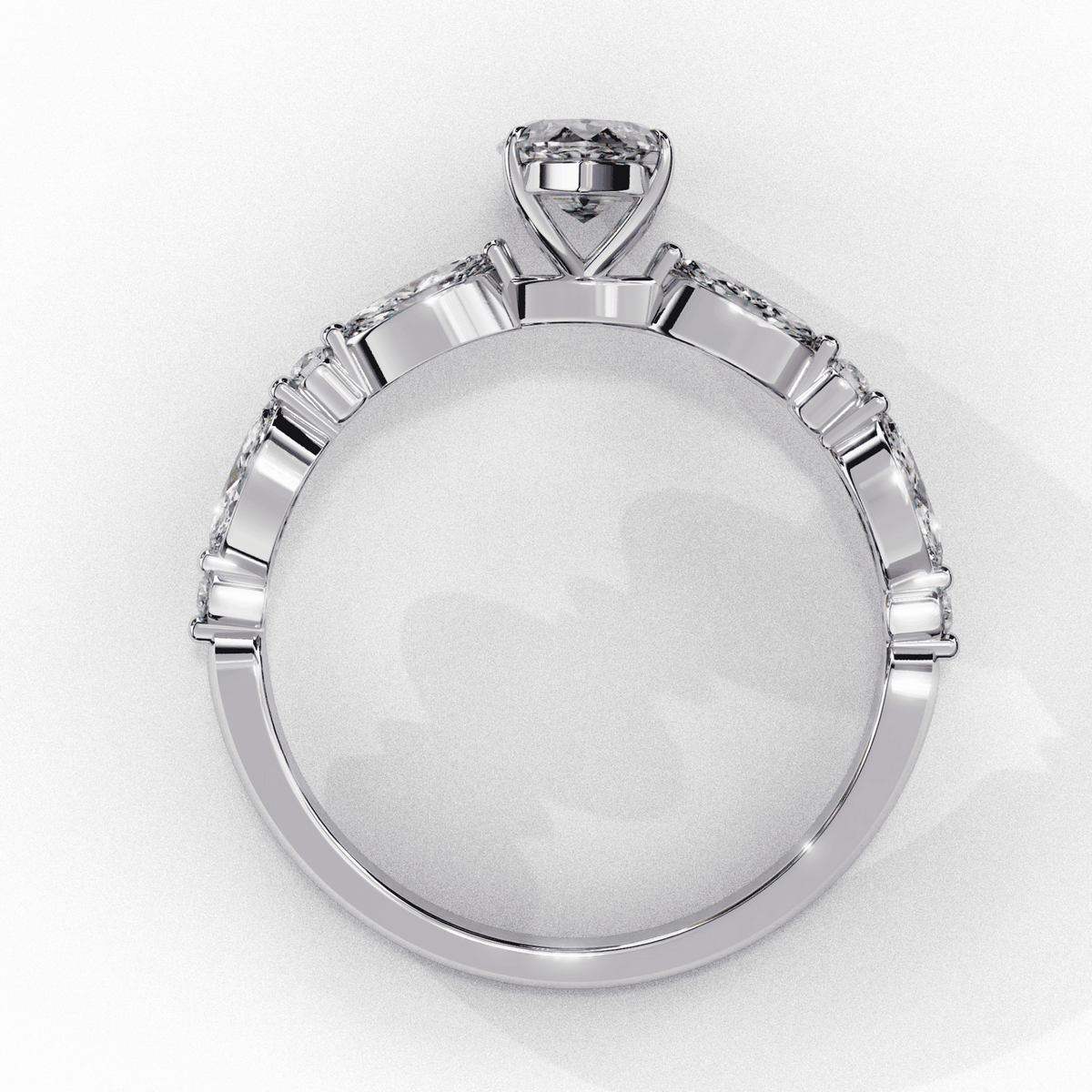 1.75 Carat Marquise Endless Love Solitaire Ring in Moissanite | House of Estara