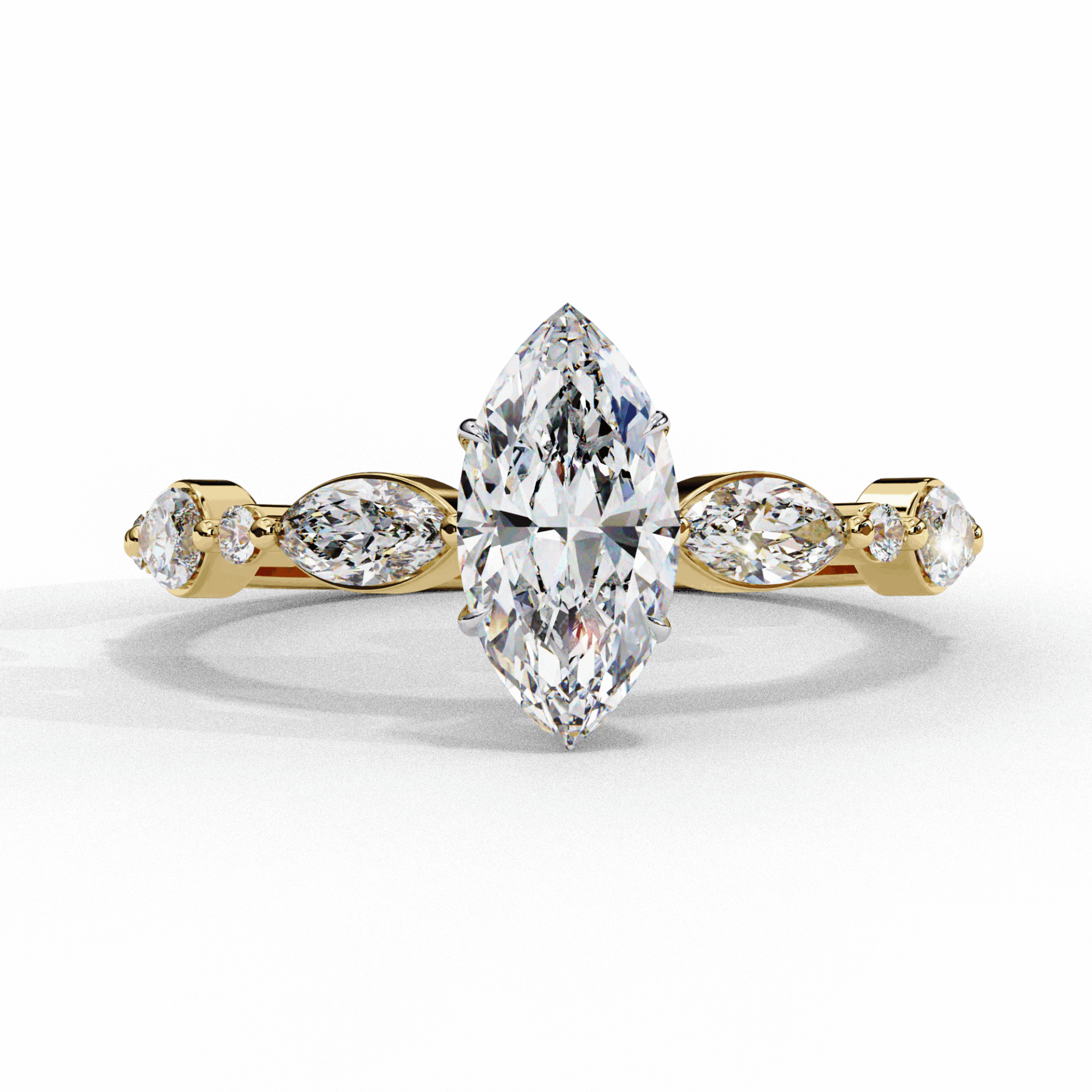 1.75 Carat Marquise Endless Love Solitaire Ring in Moissanite | House of Estara