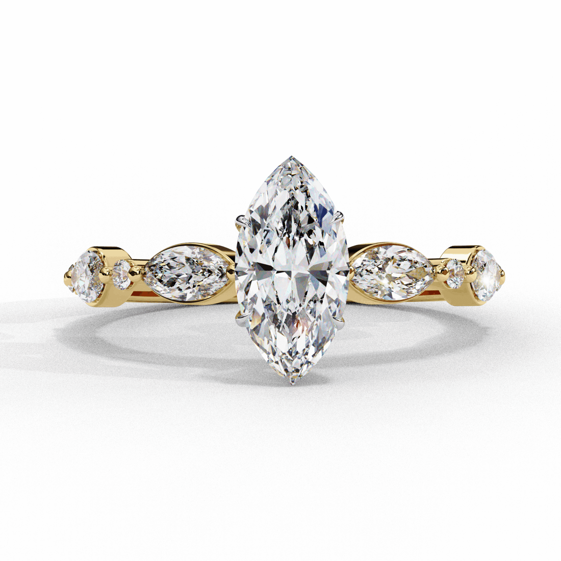 1.75 Carat Marquise Endless Love Solitaire Ring in Moissanite | House of Estara