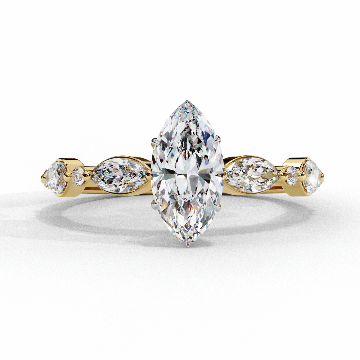 1.75 Carat Marquise Endless Love Solitaire Ring in Moissanite | House of Estara