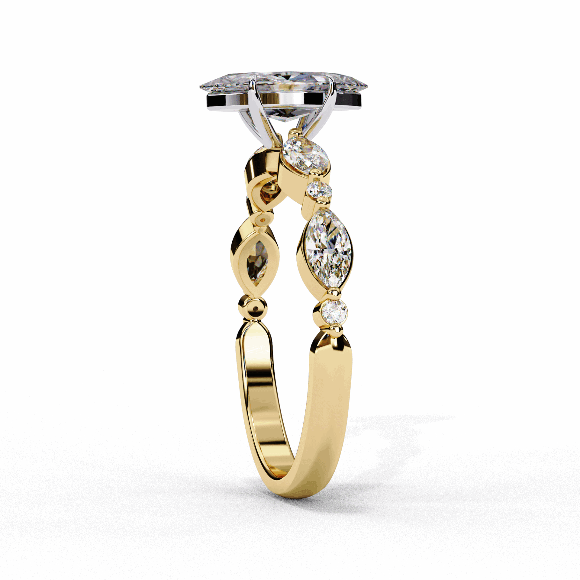 1.75 Carat Marquise Endless Love Solitaire Ring in Moissanite | House of Estara